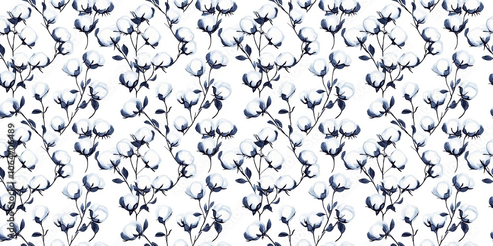 Cotton pattern with a soft, fabric-like design. seamless background pattern Cotton pattern with a soft, fabric-like design. seamless background pattern
