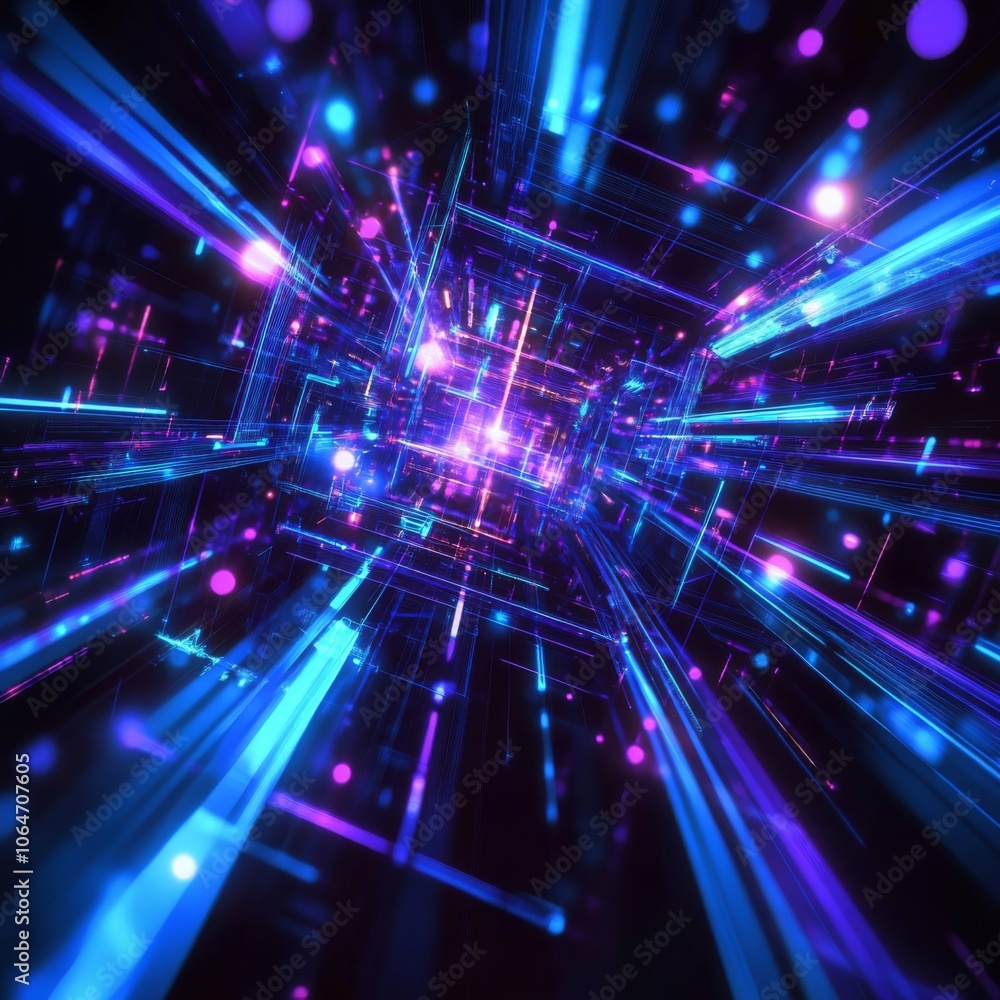 Naklejka premium Futuristic Technological Progress Abstract Concept