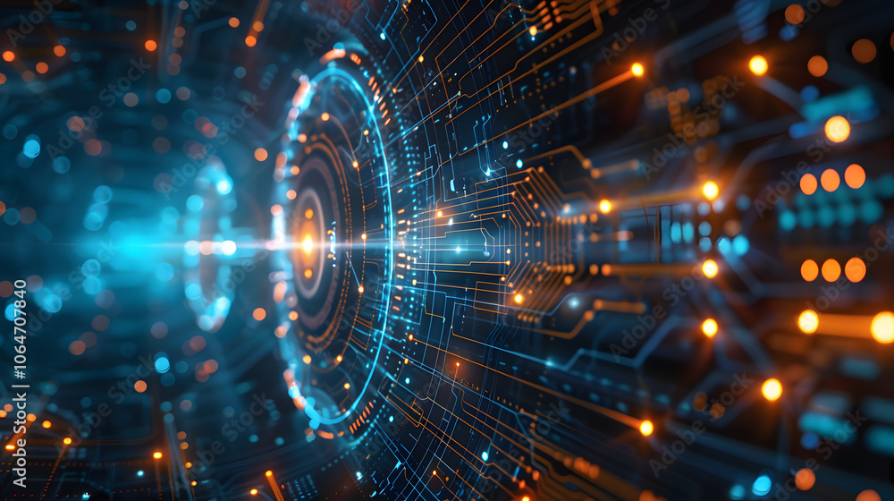 AI futuristic technology background vector AI futuristic technology background vector