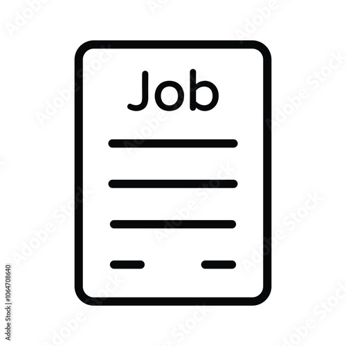 Document with Job title, symbolizing job applications or recruitment