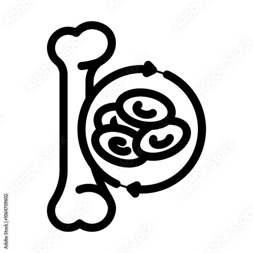 bone marrow transplant cancer treatment line icon vector. bone marrow transplant cancer treatment sign. isolated contour symbol black illustration
