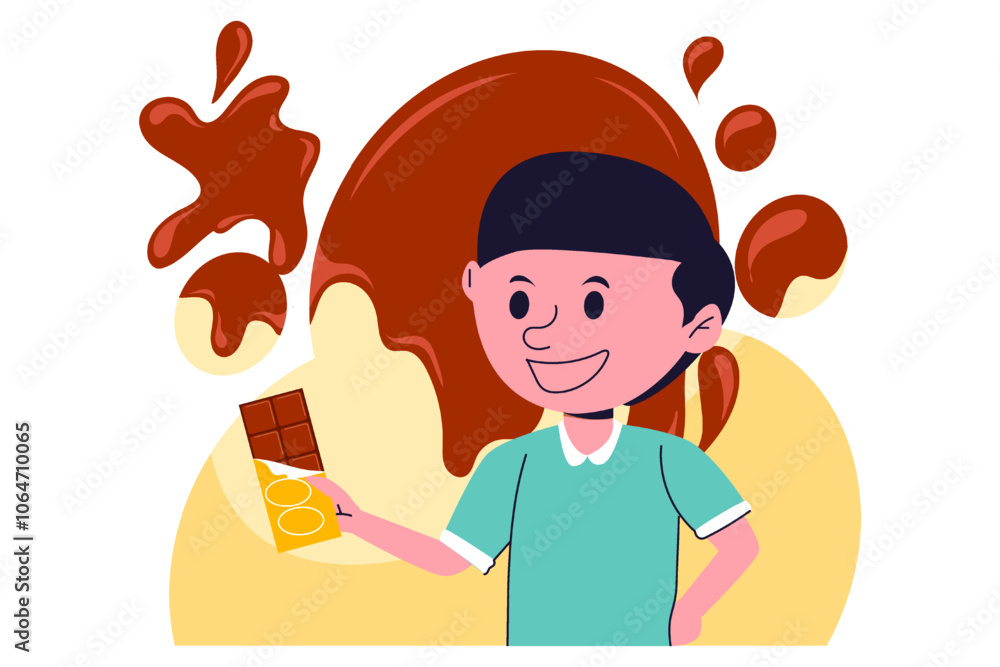 World Chocolate Day Flat Design Illustration World Chocolate Day Flat Design Illustration