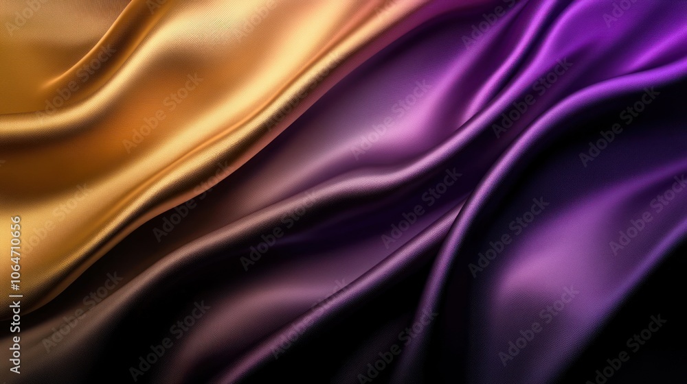 Obraz premium Purple and Gold Fabric Drapes
