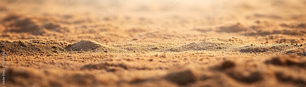 Close-up of Sand Dunes with Sunlight and Blurred Background Close-up of Sand Dunes with Sunlight and Blurred Background