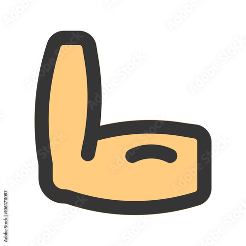 elbow outline fill icon