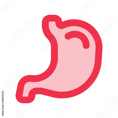 stomach outline fill icon