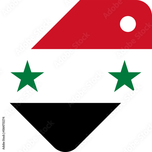 Syria Flag on Price Tag