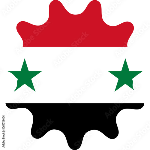 Syria Flag Smooth Sides Icon