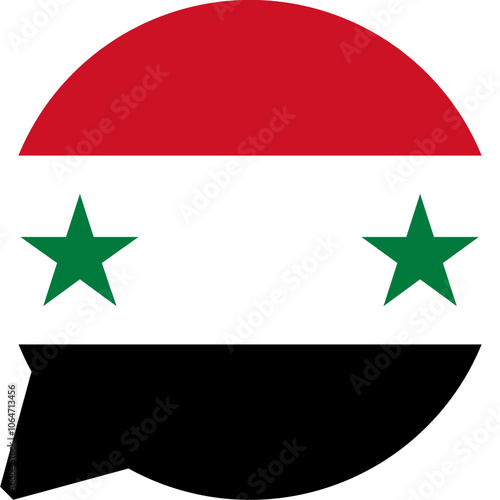 Chat Icon on Syria Flag