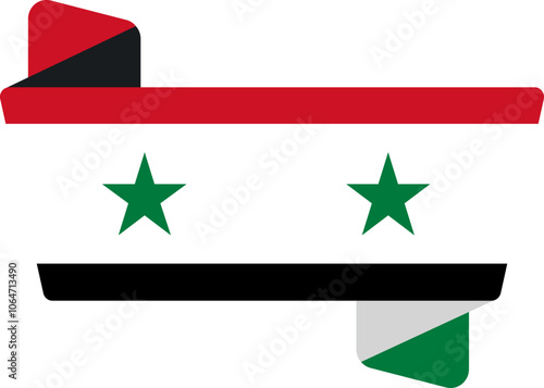 Folded Icon of Syria Flag