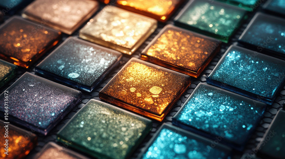 Surface pattern composed of stones and mosaic tiles Surface pattern composed of stones and mosaic tiles