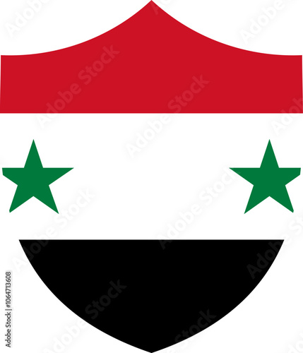 Shield Icon of Syria Flag