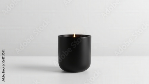 Minimalist black candle holder centerpiece, perfect for creating a tranquil ambiance in any room