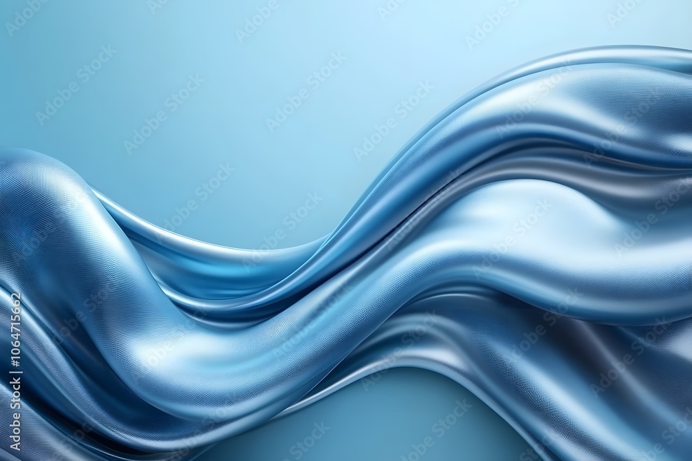 Fototapeta premium Modern Blue Wave Design with Bold Geometric Patterns