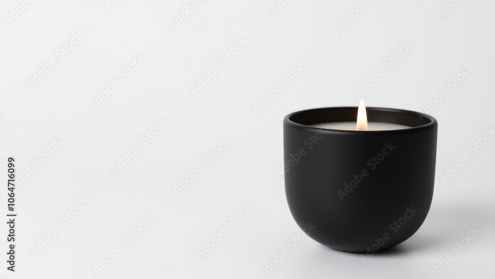 Black hurricane candle holder on a white background, highlighting the elegant silhouette and glow Black hurricane candle holder on a white background, highlighting the elegant silhouette and glow