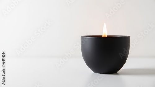 Wallpaper Mural Black marble candle holder with a refined finish, perfect for adding elegance to any minimalist space Torontodigital.ca
