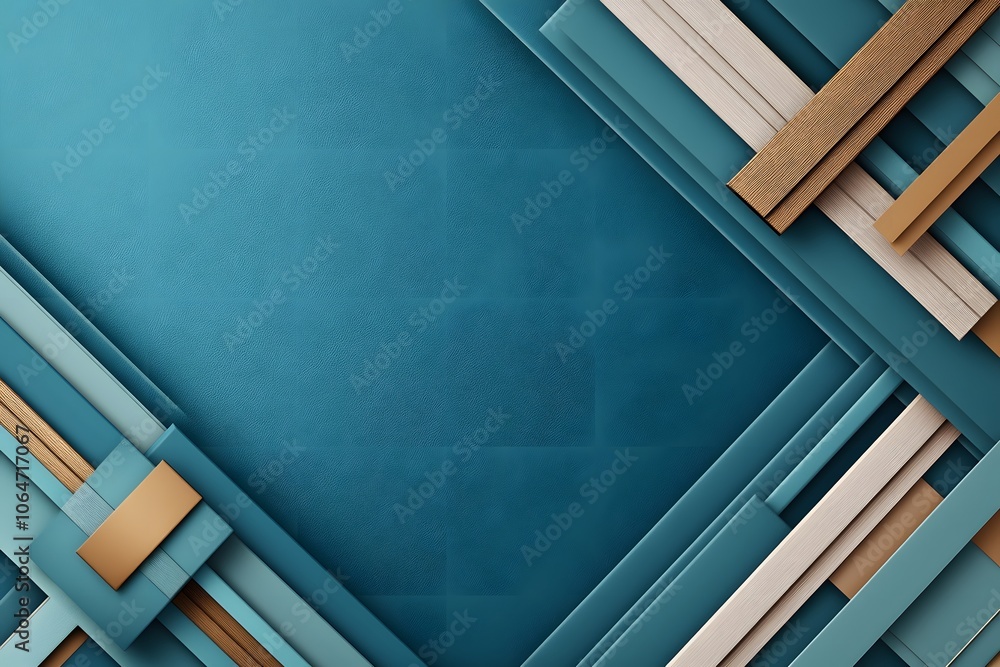 Fototapeta premium Deep Blue Geometric Abstract Poster Design