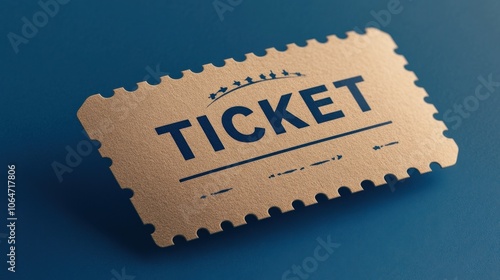 This ticket mockup features a bold ticket label suitable for any sports event photo