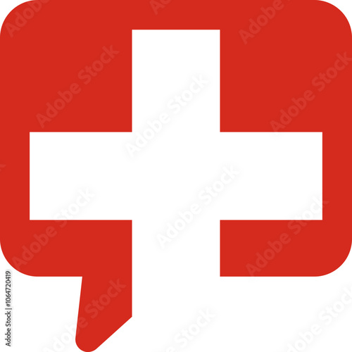 Chat Icon of Switzerland Flag