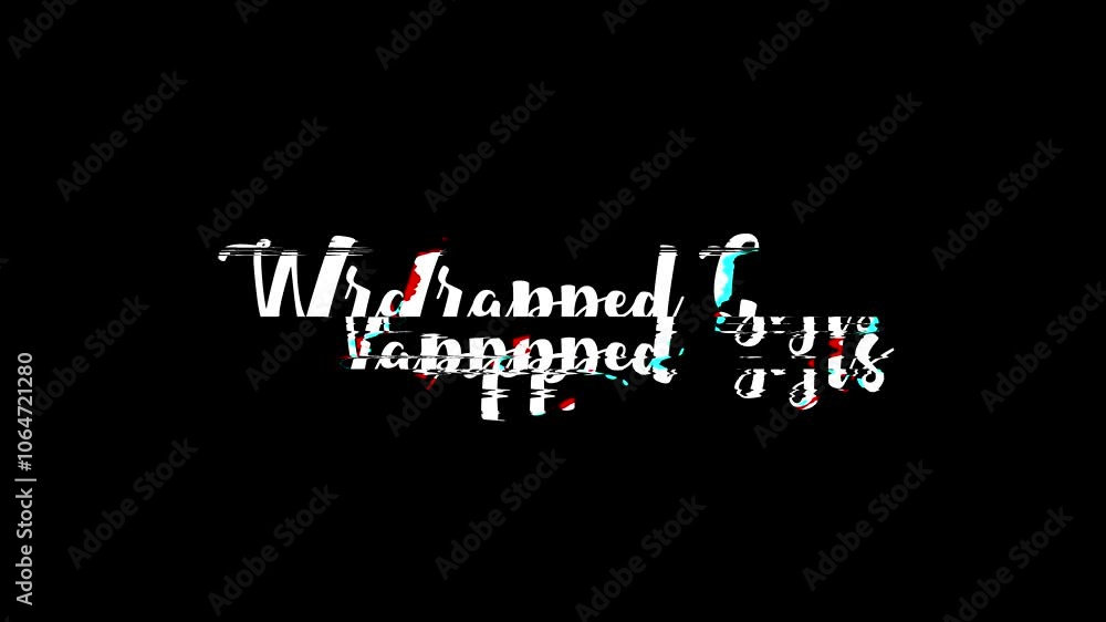 Wrapped Gifts Christmas Quote Cursive Text Glitch Effect Animation on Black Background Wrapped Gifts Christmas Quote Cursive Text Glitch Effect Animation on Black Background