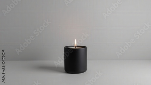 Wallpaper Mural Simple black candle holder with a matte finish, perfect for a serene, modern ambiance Torontodigital.ca