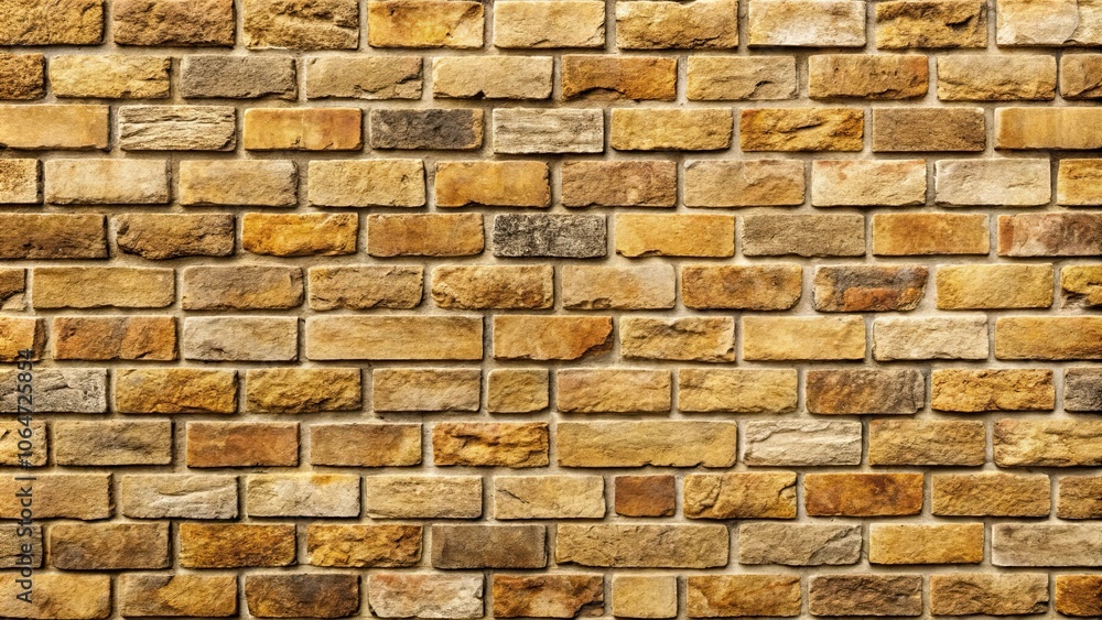 Fototapeta premium Seamless old sandstone brick wall texture for rustic wallpaper or backdrop, sandstone, brick wall