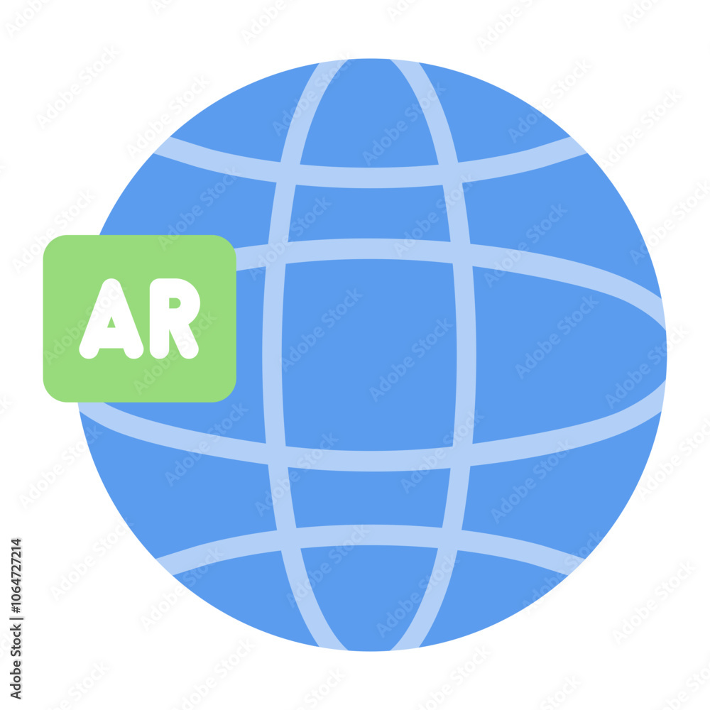 Ar World icon vector image. Can be used for Augmented Reality.