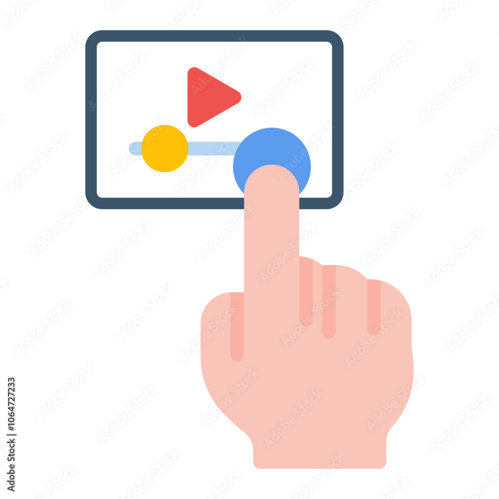 Interactive Video icon vector image. Can be used for Augmented Reality. Interactive Video icon vector image. Can be used for Augmented Reality.