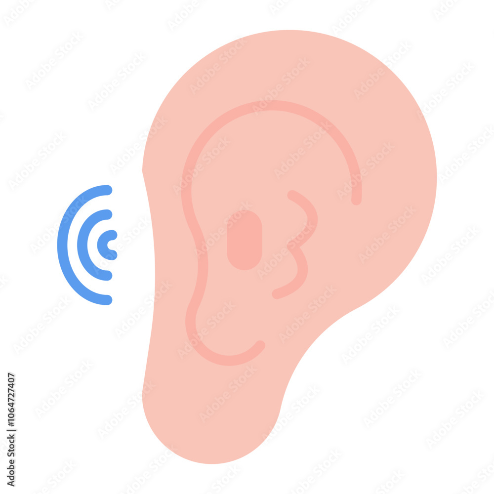 Ear Canal icon vector image. Can be used for Human Anatomy. Ear Canal icon vector image. Can be used for Human Anatomy.