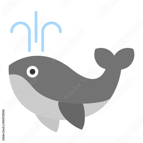 Whale icon vector image. Can be used for Coastline.