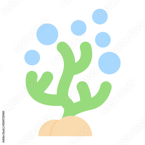 Seaweed icon vector image. Can be used for Coastline.