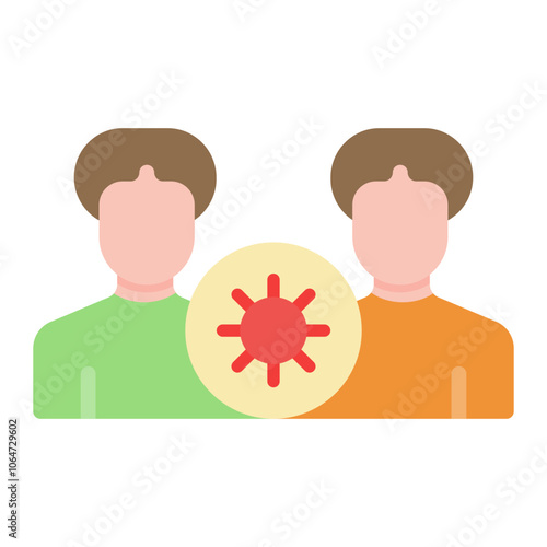 Disease Transmission icon vector image. Can be used for Infectious Diseases.