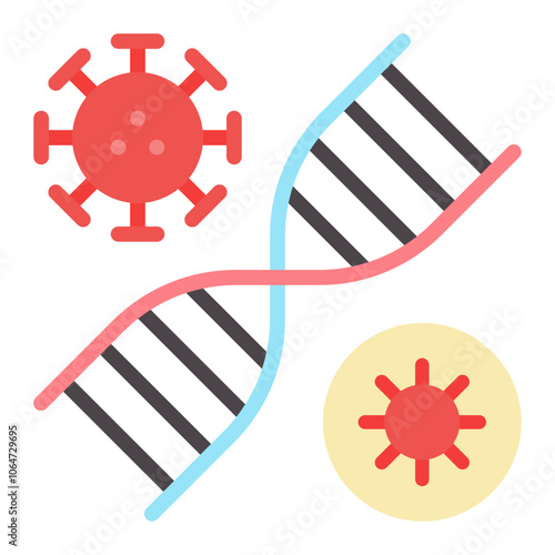 Viral Mutation icon vector image. Can be used for Infectious Diseases.