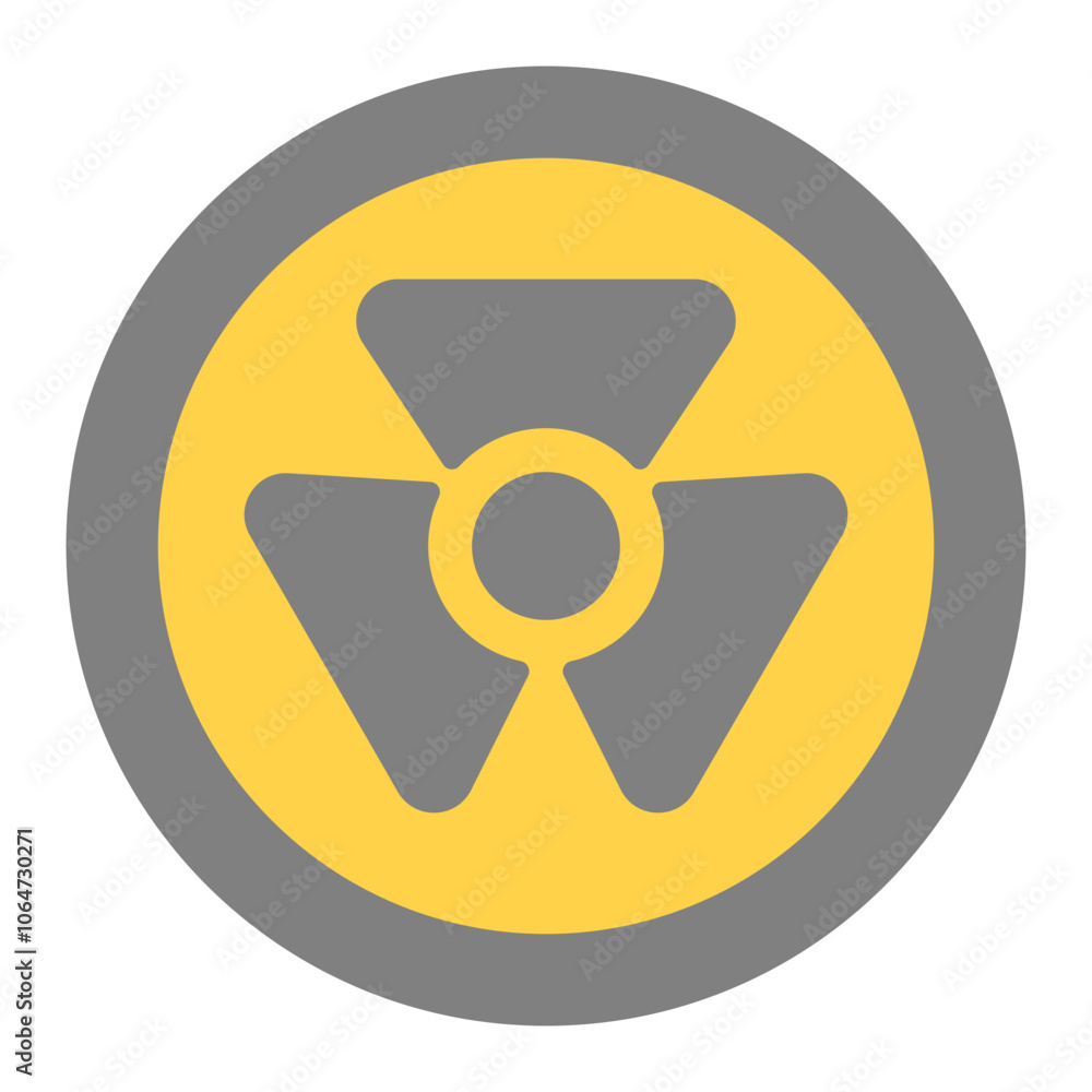 Radiation Symbol icon vector image. Can be used for Chemotherapy. Radiation Symbol icon vector image. Can be used for Chemotherapy.