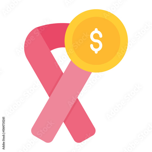 Cancer Charity icon vector image. Can be used for Chemotherapy.