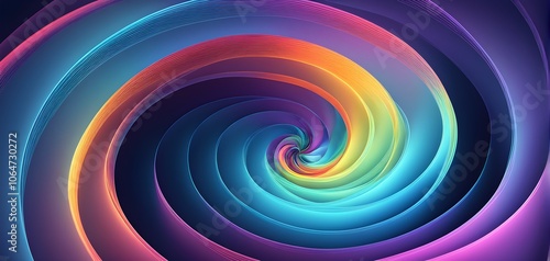 spiral shape that slowly expands, rotates, and shifts colors in a soft gradient, invoking a tranquil, meditative focus