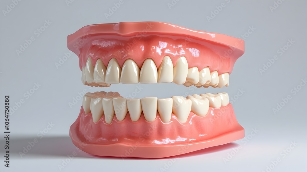 Obraz premium Dental Anatomy Model Showing Detailed Teeth and Mouth Structure