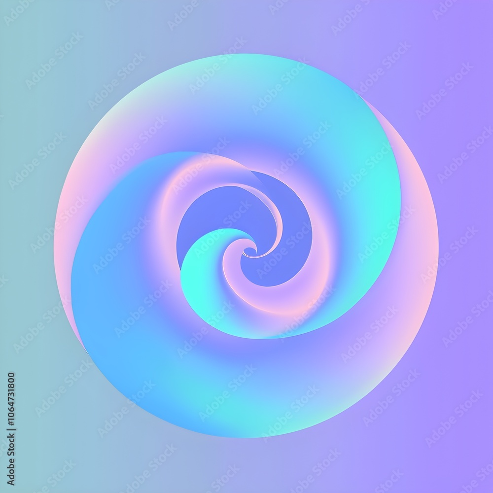 spiral shape that slowly expands, rotates, and shifts colors in a soft gradient, invoking a tranquil, meditative focus spiral shape that slowly expands, rotates, and shifts colors in a soft gradient, invoking a tranquil, meditative focus