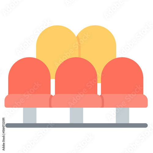 Stadium Seats icon vector image. Can be used for Rugby.