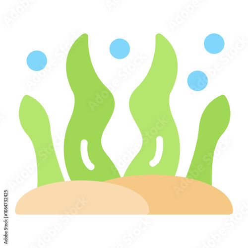 Seaweed icon vector image. Can be used for Ocean.