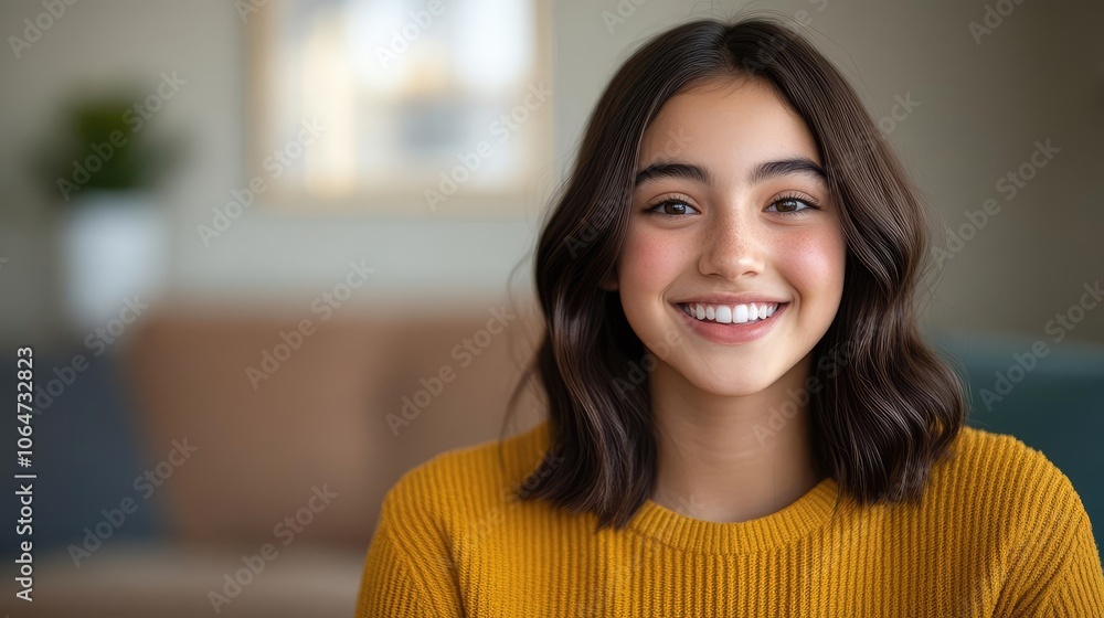 Smiling adolescent talking with a counselor in a cozy setting, promoting emotional therapy and mental health treatment Smiling adolescent talking with a counselor in a cozy setting, promoting emotional therapy and mental health treatment