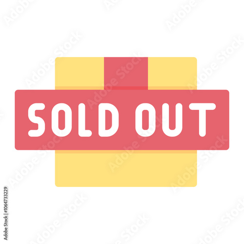 Out Of Stock icon vector image. Can be used for Warehouse.