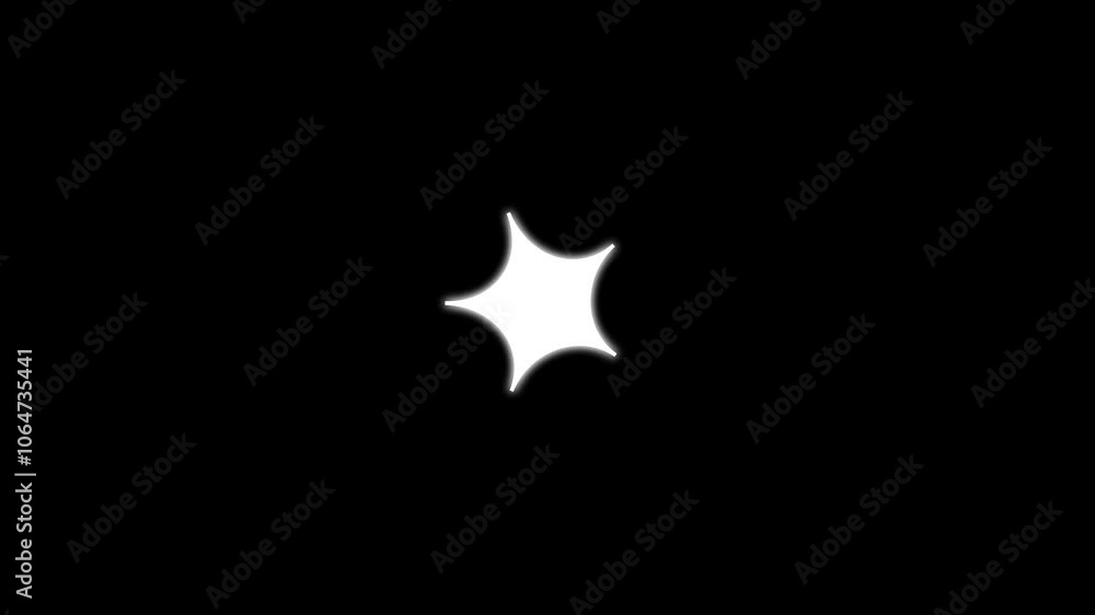 twinkling Star or blinking light effect on background. star blast, black, stars