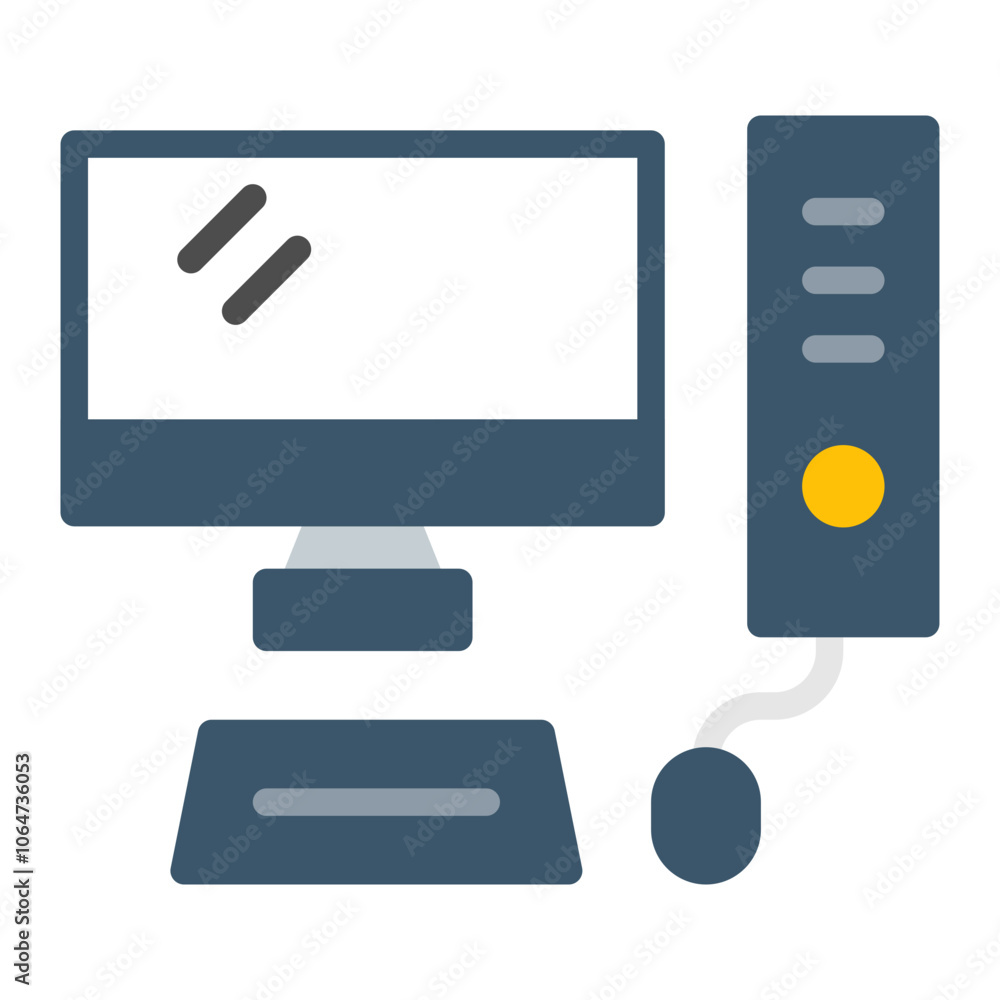 Desktop icon vector image. Can be used for Battery and Power. Desktop icon vector image. Can be used for Battery and Power.