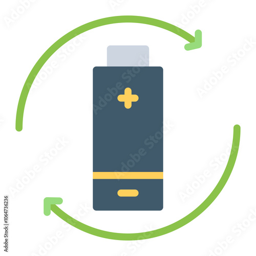Recharge Battery icon vector image. Can be used for Battery and Power.