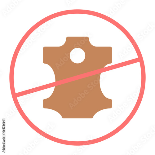 No Leather icon vector image. Can be used for Shoemaker.