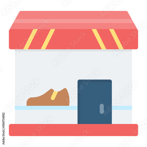 Shoe Shop icon vector image. Can be used for Shoemaker.