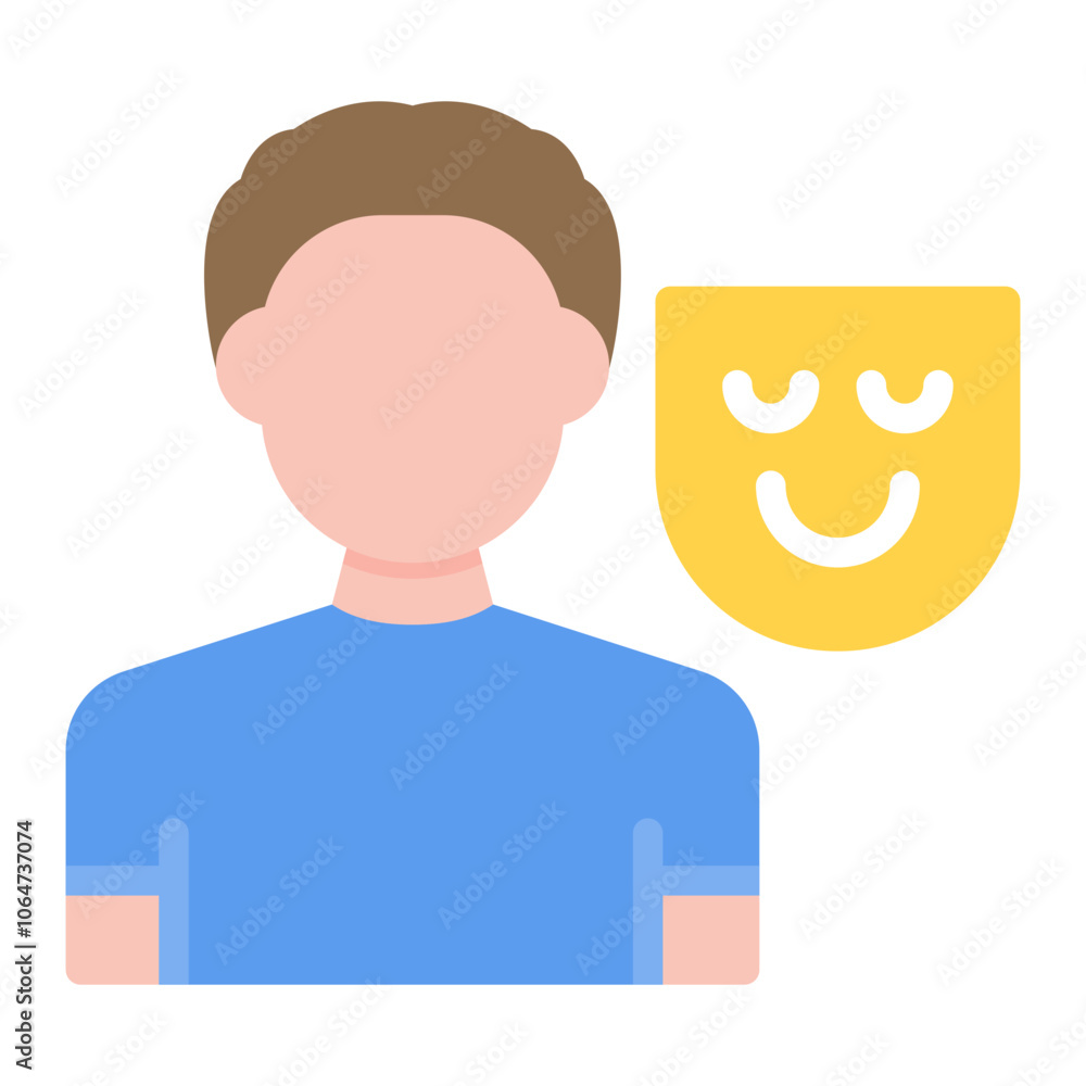Acting icon vector image. Can be used for Art and Craft Supplies. Acting icon vector image. Can be used for Art and Craft Supplies.