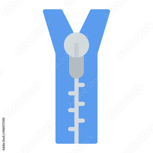 Zipper icon vector image. Can be used for Art and Craft Supplies.