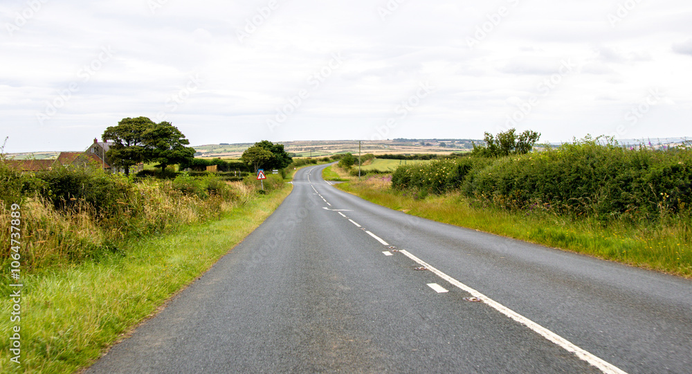 A Typical Countryside Road View From Out The Front Of A Vehicle A Typical Countryside Road View From Out The Front Of A Vehicle